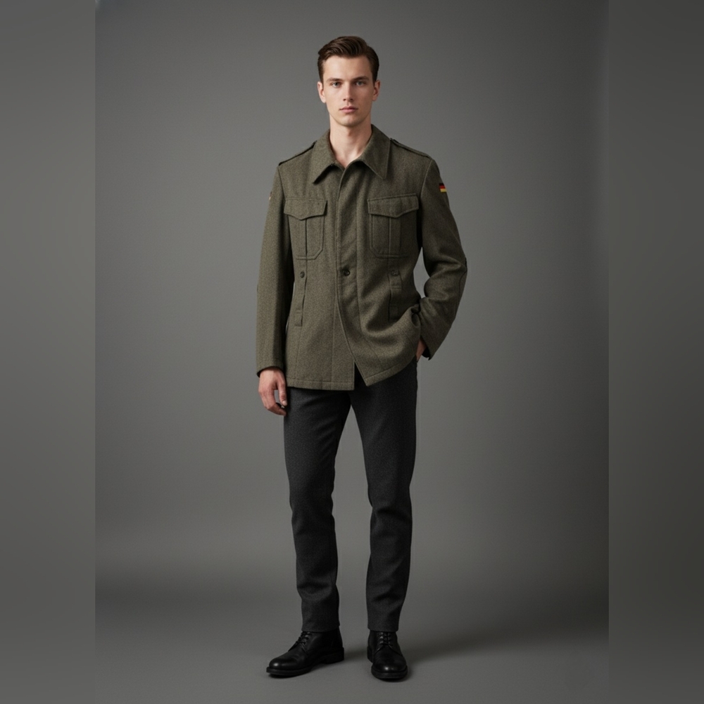 60s Bernhardt & Co. WWII Military M40 German Officer Uniform Field Jacket